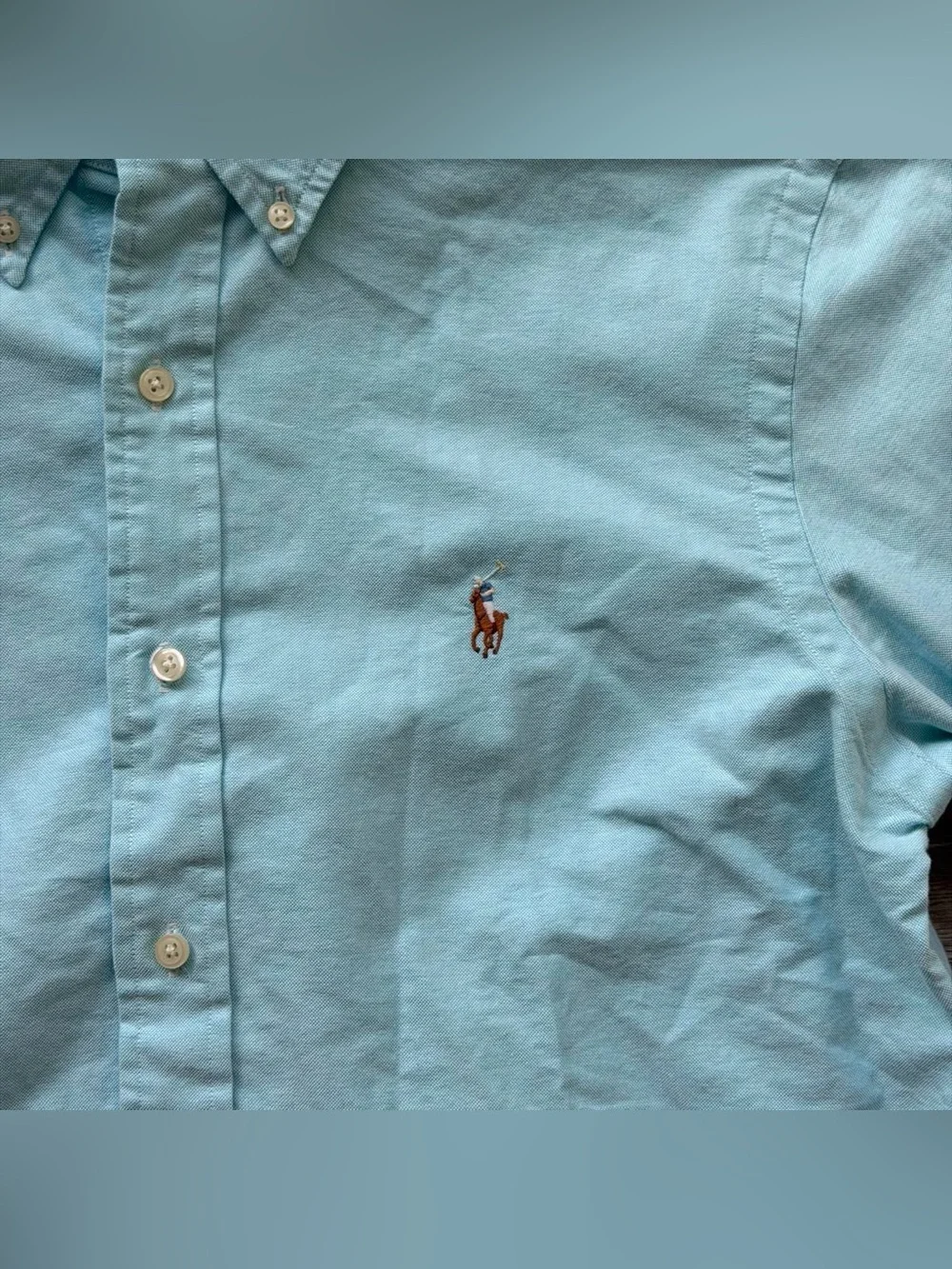 NWT Polo Ralph Lauren Oxford Shirt Men’s Size Medium Light Blue Custom Fit